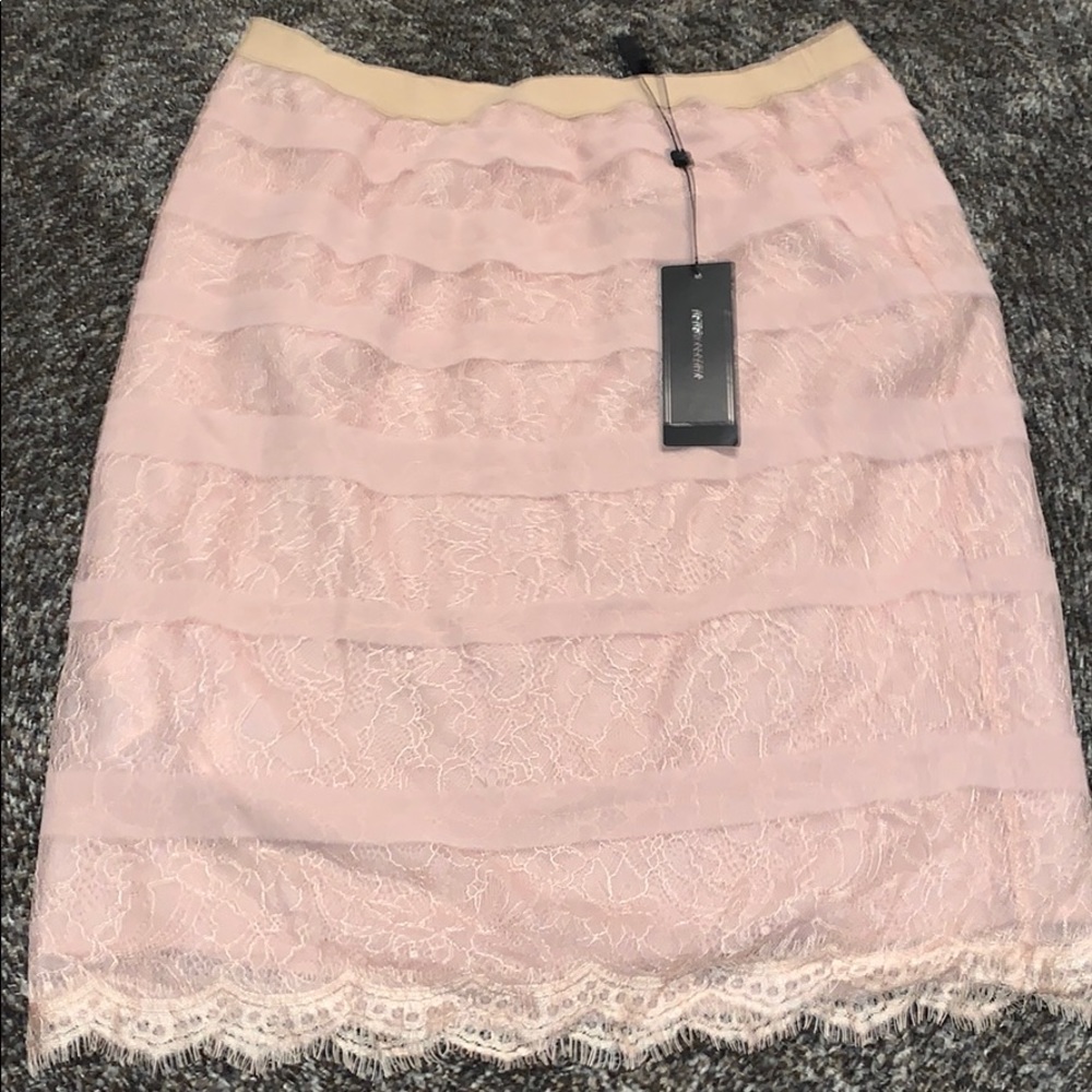 Pink lace boutique skirt